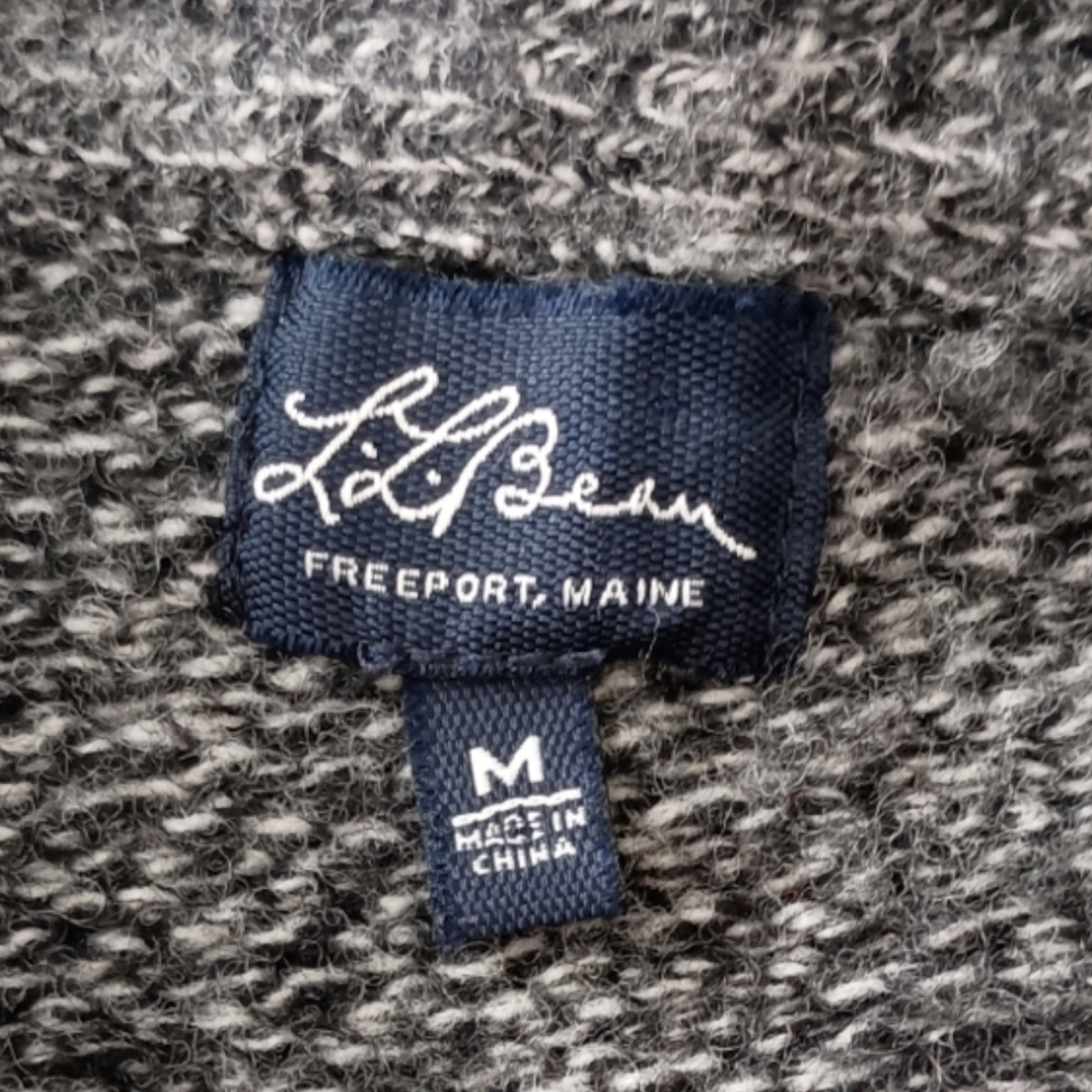 L.L. Bean Lambs Wool Shawl Collar Sweater  Sz M Pullover Warm Preppy Academia. - Picture 6 of 15